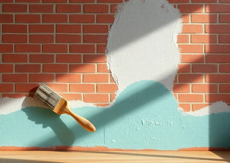 Application d'un enduit décoratif à la lisseuse sur un mur